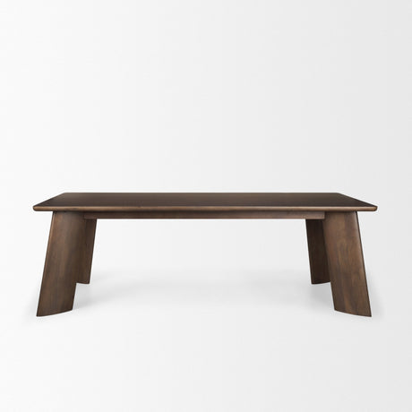 Jonan Solid Dark Brown Mango Wood Rectangular Dining Table by Mercana at Eve Furniture