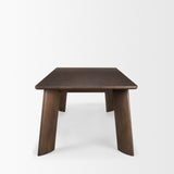 Jonan Solid Dark Brown Mango Wood Rectangular Dining Table by Mercana at Eve Furniture