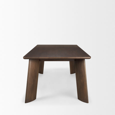 Jonan Solid Dark Brown Mango Wood Rectangular Dining Table by Mercana at Eve Furniture