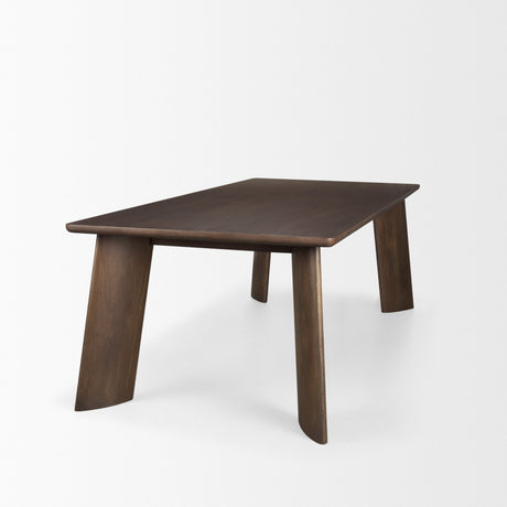 Jonan Solid Dark Brown Mango Wood Rectangular Dining Table by Mercana at Eve Furniture