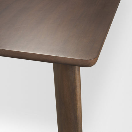 Jonan Solid Dark Brown Mango Wood Rectangular Dining Table by Mercana at Eve Furniture