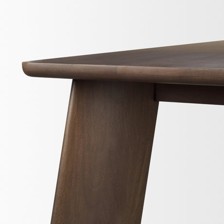 Jonan Solid Dark Brown Mango Wood Rectangular Dining Table by Mercana at Eve Furniture