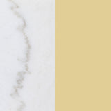 Jonelle Gold Round Glass Top End Table White Marble Shelf by Coaster at Eve Furniture