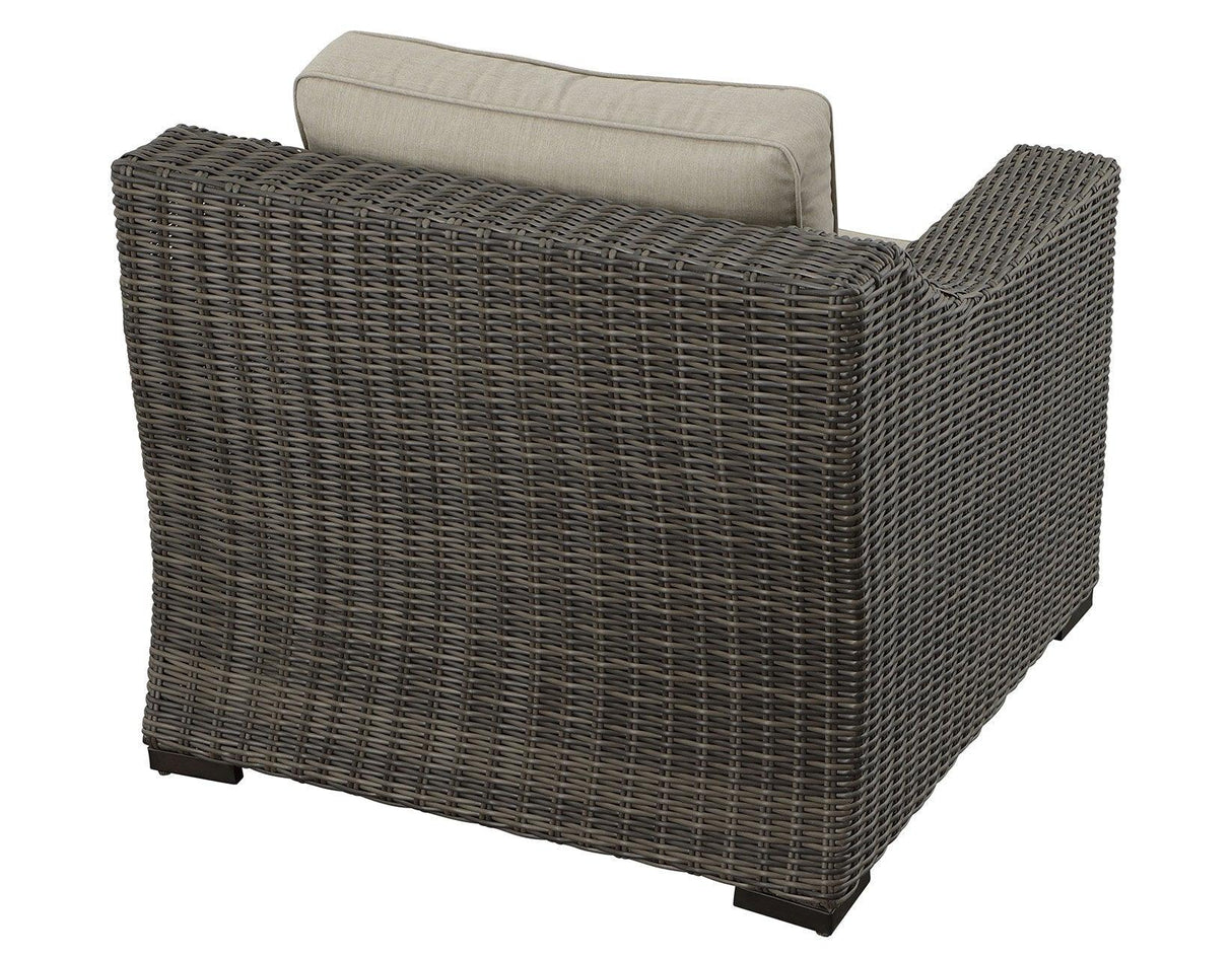 Jones Lounge Chair with Half-Round Resin Wicker by Steve Silver at Eve Furniture