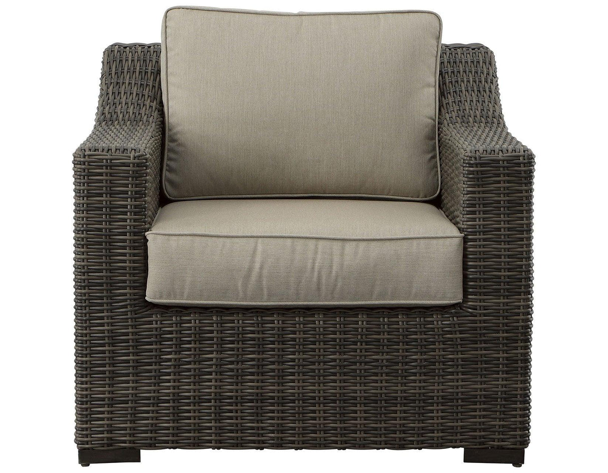 Jones Lounge Chair with Half-Round Resin Wicker by Steve Silver at Eve Furniture