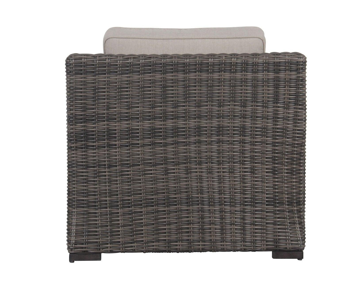 Jones Lounge Chair with Half-Round Resin Wicker by Steve Silver at Eve Furniture