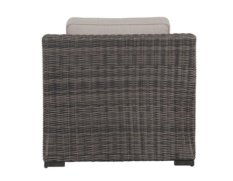 Jones Lounge Chair with Half-Round Resin Wicker by Steve Silver at Eve Furniture