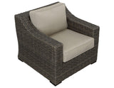 Jones Lounge Chair with Half-Round Resin Wicker by Steve Silver at Eve Furniture