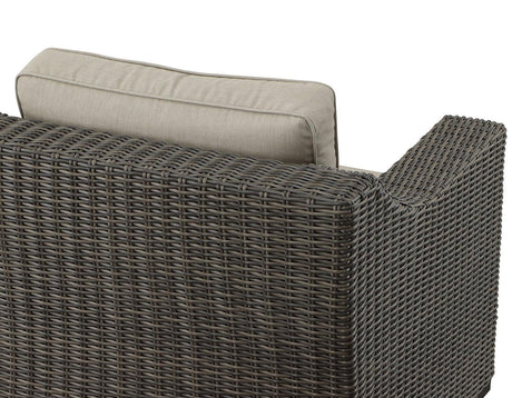 Jones Lounge Chair with Half-Round Resin Wicker by Steve Silver at Eve Furniture