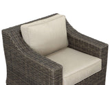 Jones Lounge Chair with Half-Round Resin Wicker by Steve Silver at Eve Furniture