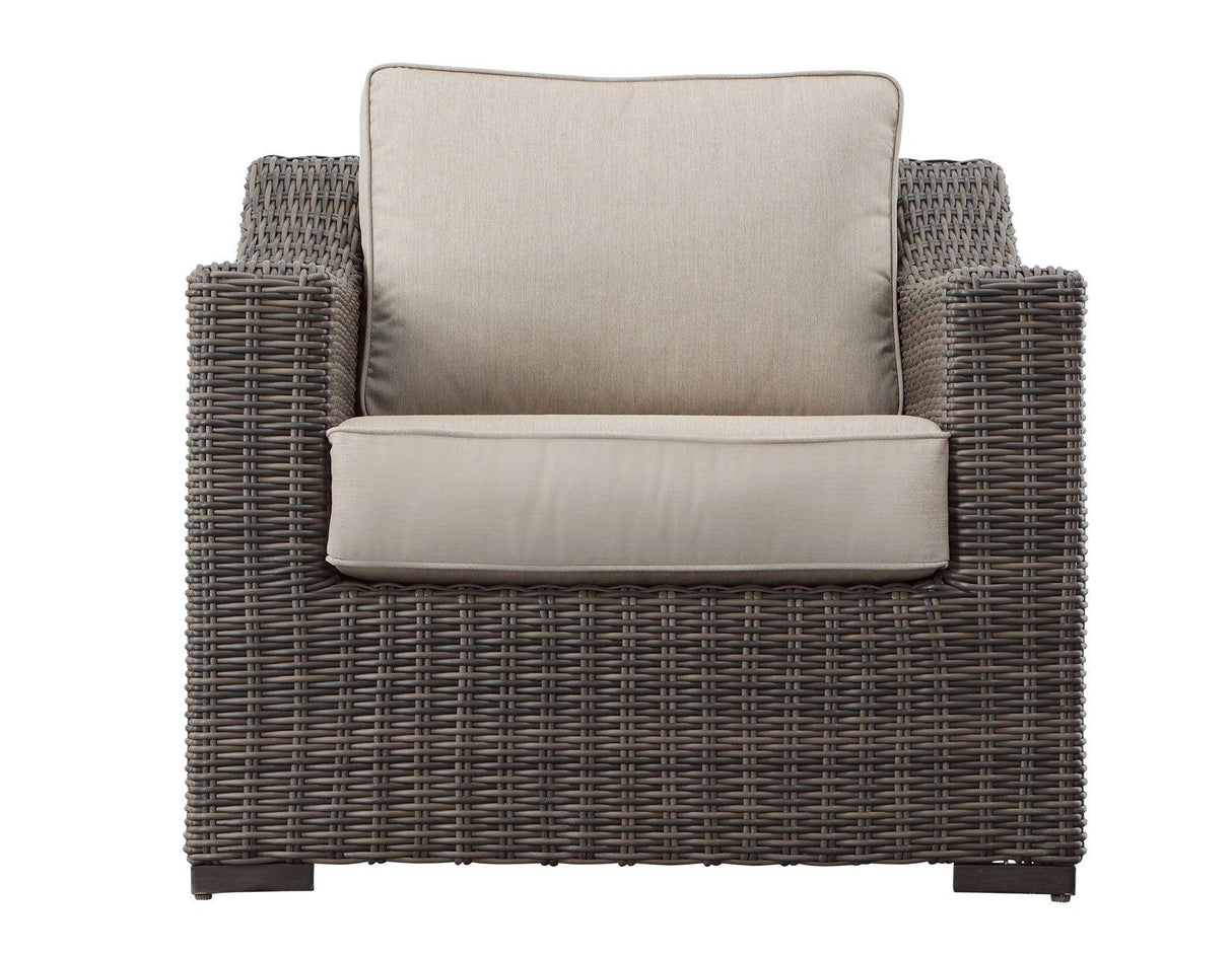 Jones Lounge Chair with Half-Round Resin Wicker by Steve Silver at Eve Furniture