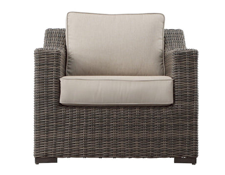 Jones Lounge Chair with Half-Round Resin Wicker by Steve Silver at Eve Furniture