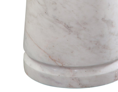 Joni 18″ Round Talita White Marble Accent End Table by Steve Silver at Eve Furniture