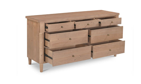 Joni 7 Drawer Dresser Natural by Moe's Home at Eve Furniture