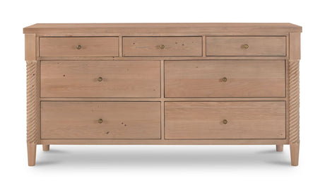 Joni 7 Drawer Dresser Natural by Moe's Home at Eve Furniture
