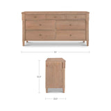 Joni Natural 7 Drawer Dresser by Moe's Home at Eve Furniture