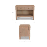 Joni Natural Nightstand by Moe's Home at Eve Furniture