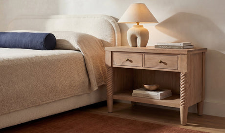 Joni Nightstand Natural by Moe's Home at Eve Furniture