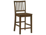 Joplin Solid Wood Walnut Finish 24″ Farmhouse Counter Stool, Set of 2 by Steve Silver at Eve Furniture