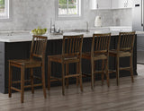 Joplin Solid Wood Walnut Finish 24″ Farmhouse Counter Stool, Set of 2 by Steve Silver at Eve Furniture