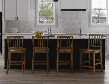 Joplin Walnut Finish 5-Piece Counter Height Set by Steve Silver at Eve Furniture