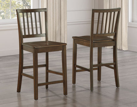 Joplin Walnut Finish 5-Piece Counter Height Set by Steve Silver at Eve Furniture