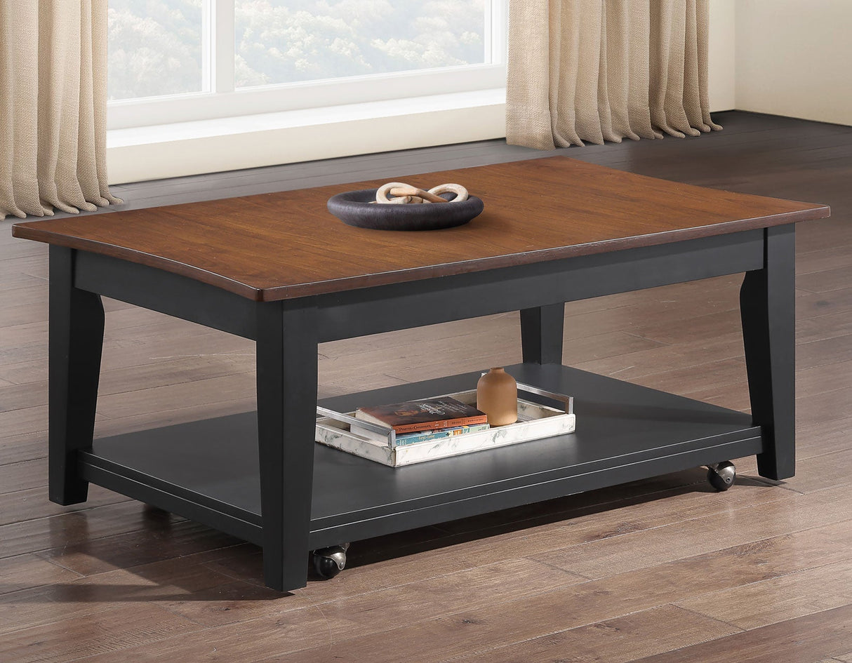 Joplin Walnut/Ebony 3-Piece Lift-Top Table Set by Steve Silver at Eve Furniture