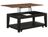 Joplin Walnut/Ebony 3-Piece Lift-Top Table Set by Steve Silver at Eve Furniture