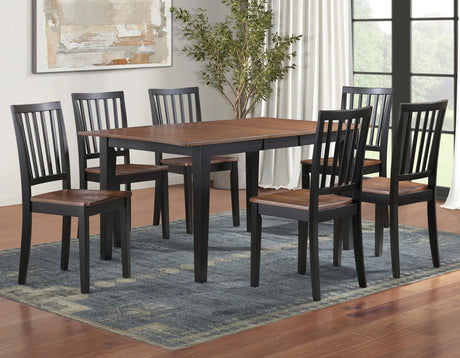 Joplin Walnut/Ebony Dining Room Set by Steve Silver at Eve Furniture