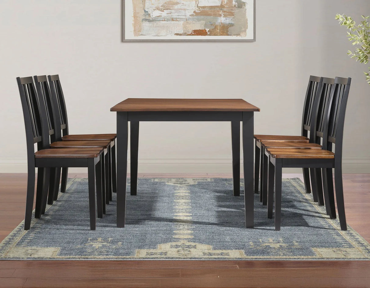 Joplin Walnut/Ebony Dining Room Set by Steve Silver at Eve Furniture