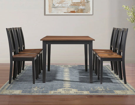 Joplin Walnut/Ebony Dining Room Set by Steve Silver at Eve Furniture