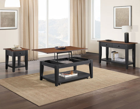 Joplin Walnut/Ebony End Table by Steve Silver at Eve Furniture