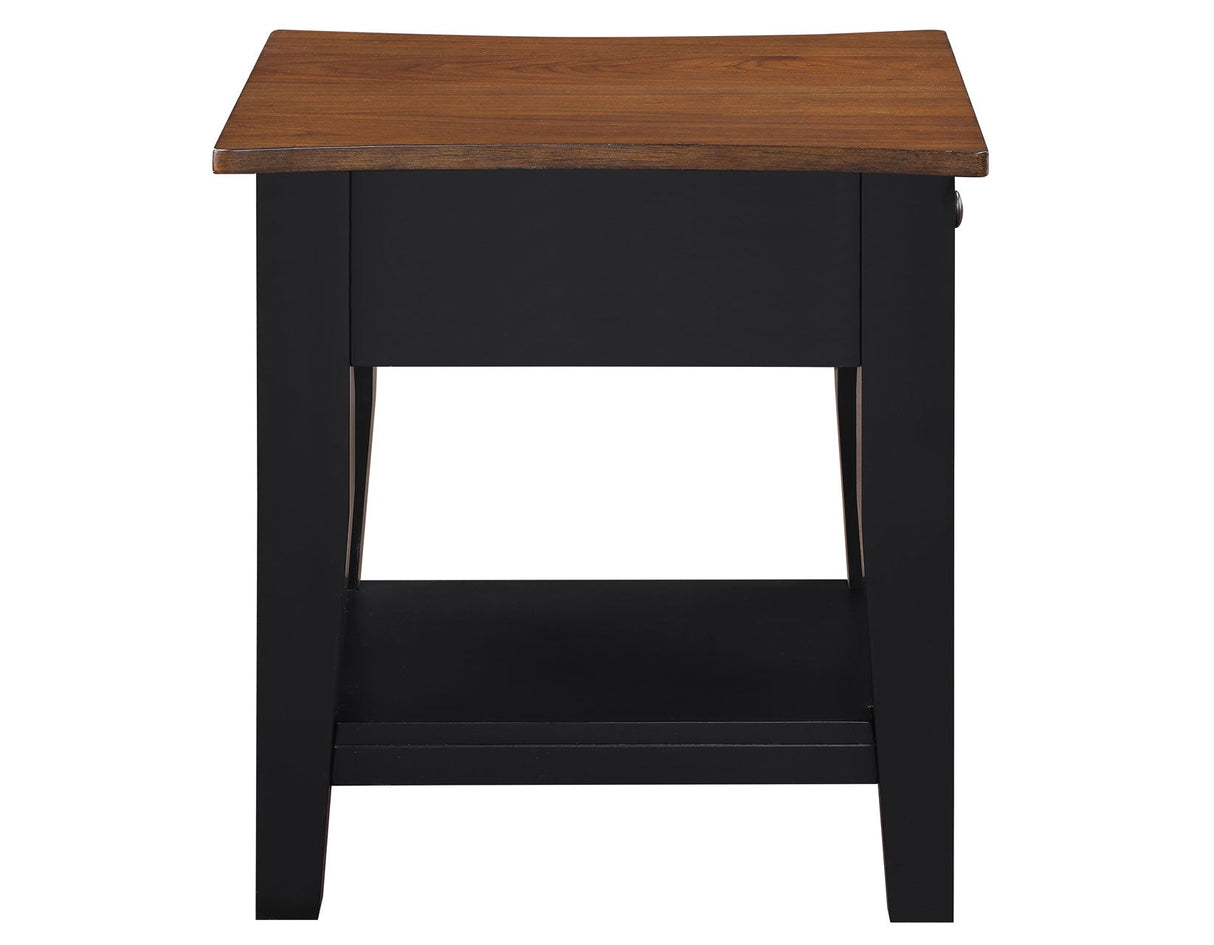 Joplin Walnut/Ebony End Table by Steve Silver at Eve Furniture