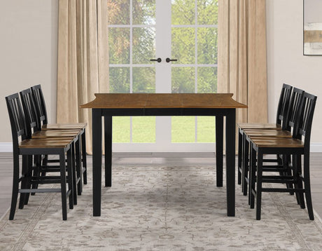 Joplin Walnut/Ebony Finish 5-Piece Counter Height Set by Steve Silver at Eve Furniture