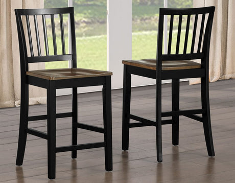 Joplin Walnut/Ebony Finish 5-Piece Counter Height Set by Steve Silver at Eve Furniture
