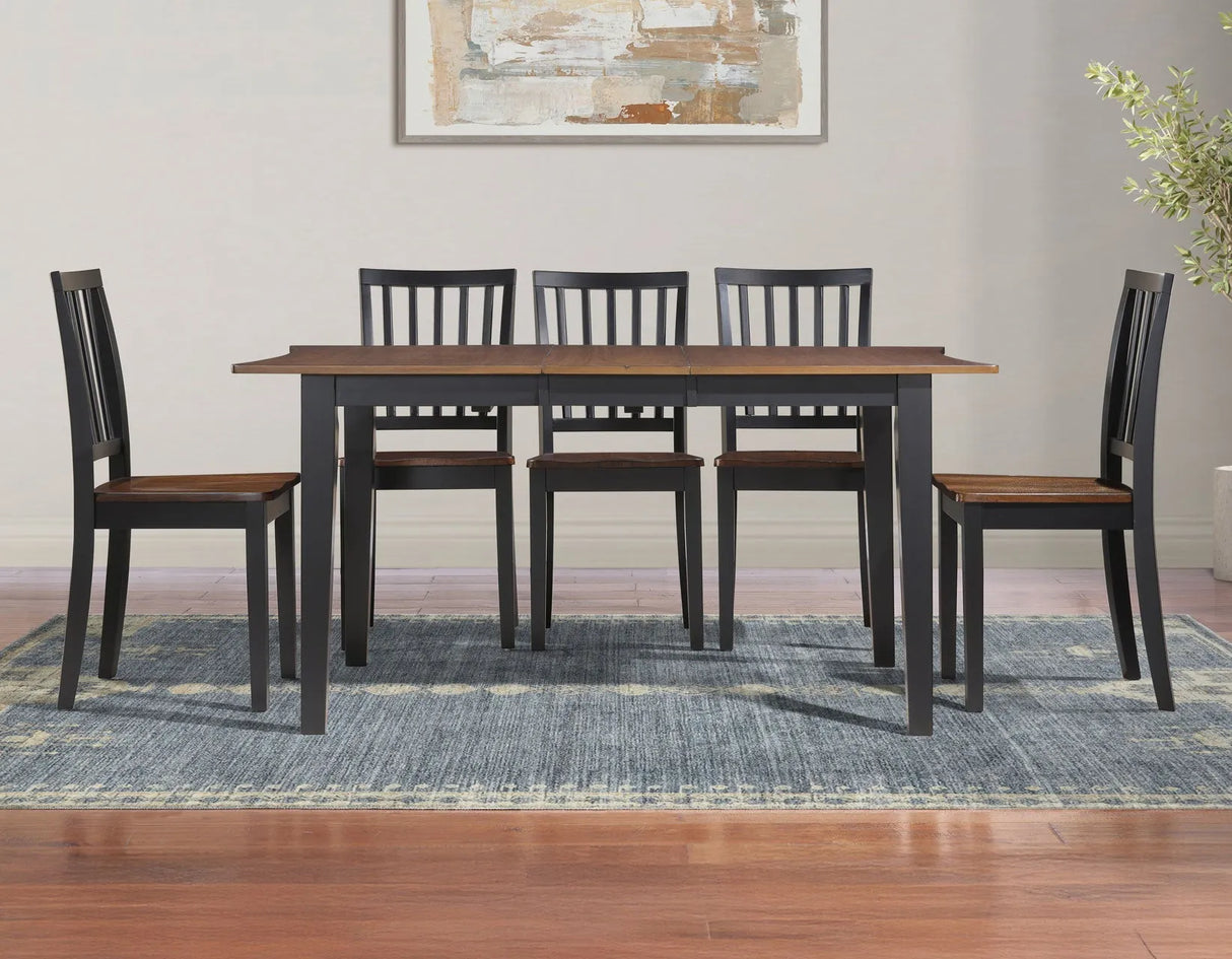 Joplin Walnut/Ebony Solid Wood Dining Chair, Set of 2 by Steve Silver at Eve Furniture