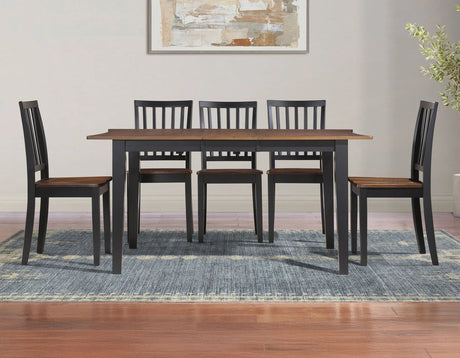 Joplin Walnut/Ebony Solid Wood Dining Chair, Set of 2 by Steve Silver at Eve Furniture