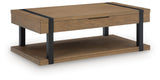 Jorannti Medium Brown Lift-Top Coffee Table by Ashley at Eve Furniture