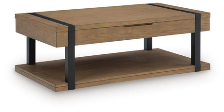 Jorannti Medium Brown Lift-Top Coffee Table by Ashley at Eve Furniture