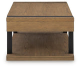 Jorannti Medium Brown Lift-Top Coffee Table by Ashley at Eve Furniture