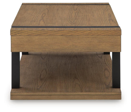 Jorannti Medium Brown Lift-Top Coffee Table by Ashley at Eve Furniture