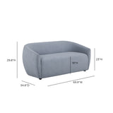 Jordan 70" Textured Performance Velvet Loveseat by TOV Furniture at Eve Furniture