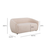 Jordan 70" Textured Performance Velvet Loveseat by TOV Furniture at Eve Furniture