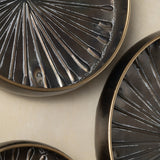 Jordan Bronze 3 Piece Round Metal Trays by Crestview at Eve Furniture