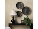 Jordan Bronze 3 Piece Round Metal Trays by Crestview at Eve Furniture