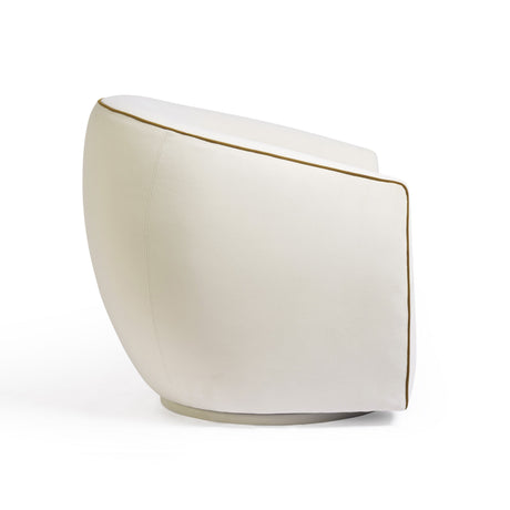 Jordan Contrast Piping Velvet Swivel Chair by TOV Furniture at Eve Furniture