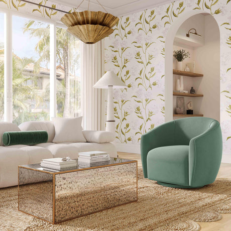 Jordan Performance Velvet Swivel Accent Chair by TOV Furniture at Eve Furniture