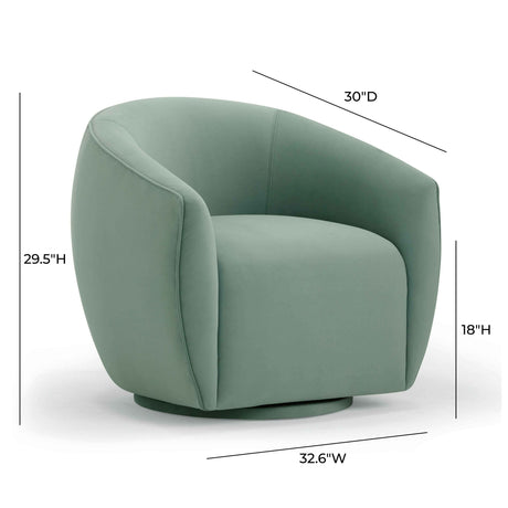 Jordan Performance Velvet Swivel Accent Chair by TOV Furniture at Eve Furniture