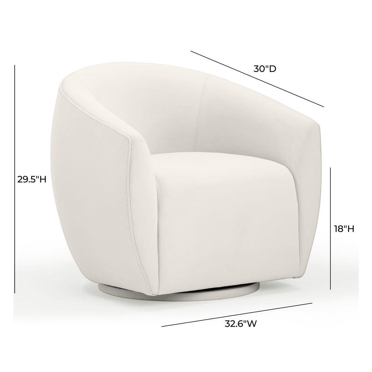Jordan Performance Velvet Swivel Accent Chair by TOV Furniture at Eve Furniture