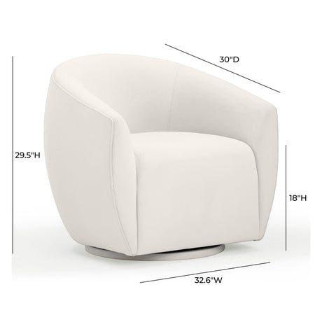 Jordan Performance Velvet Swivel Accent Chair by TOV Furniture at Eve Furniture